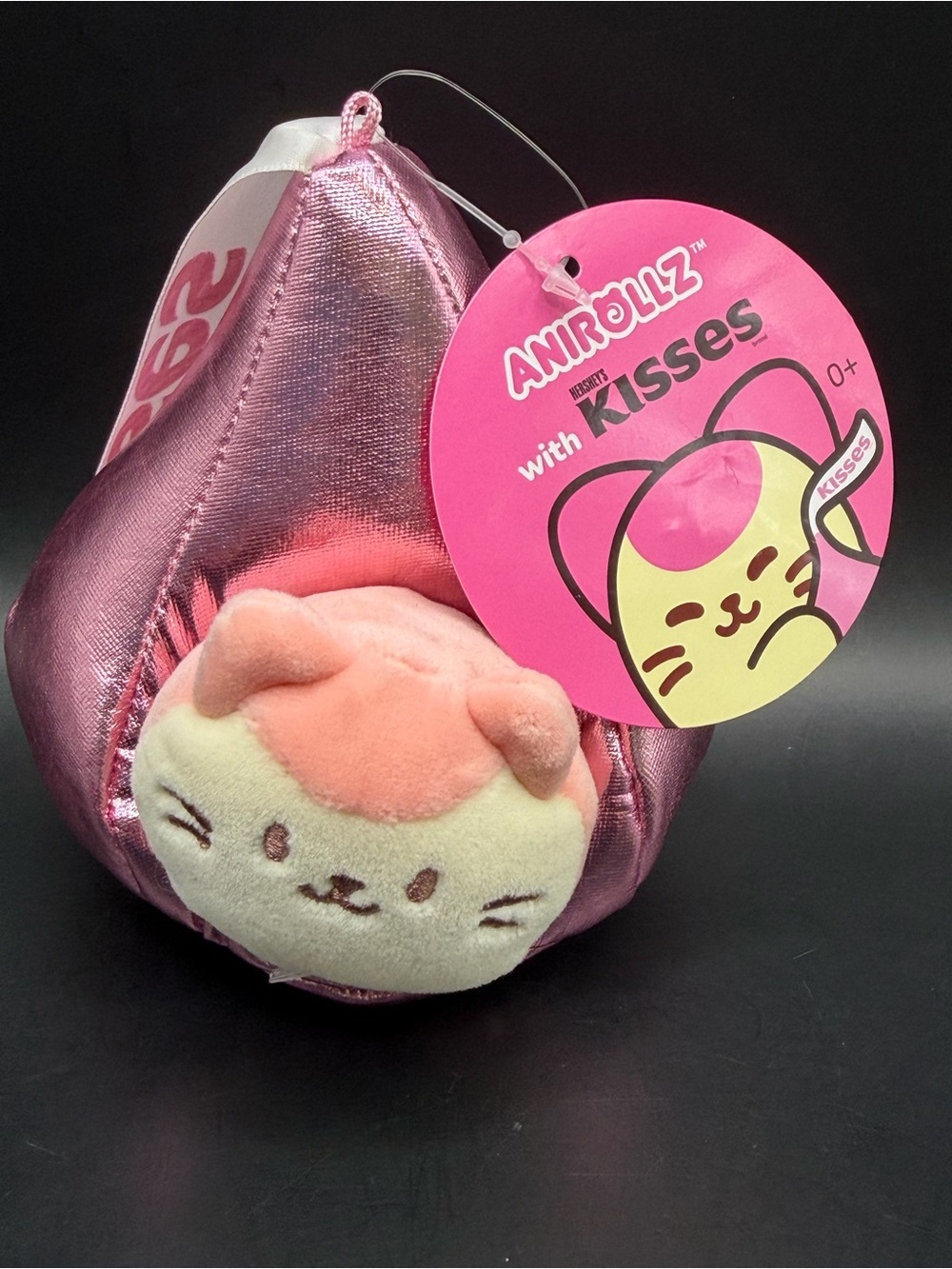 Anirollz-Kittiroll- Pink Plush Kisses Small Plush, Bew with tags